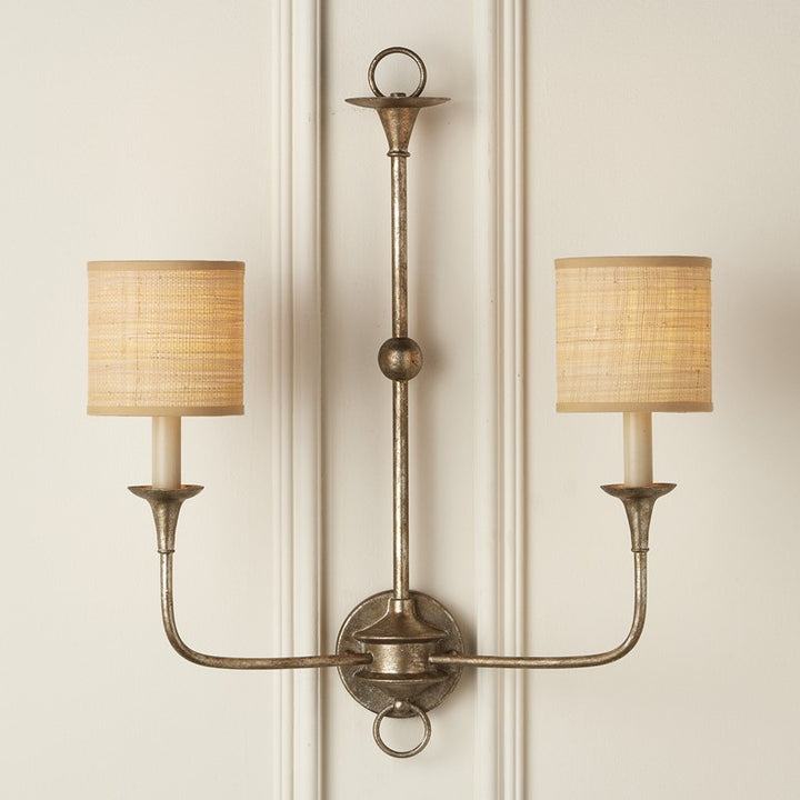 Natural Grasscloth Drum Chandelier Shade