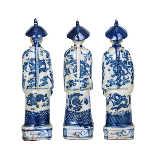 B&W Standing Qing Emperorers of 3 Generations