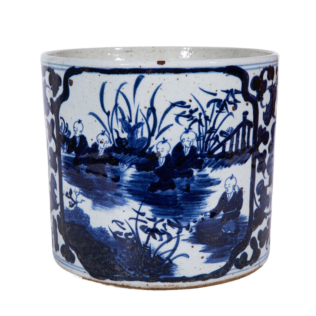 B&W Dynasty Orchid Pot