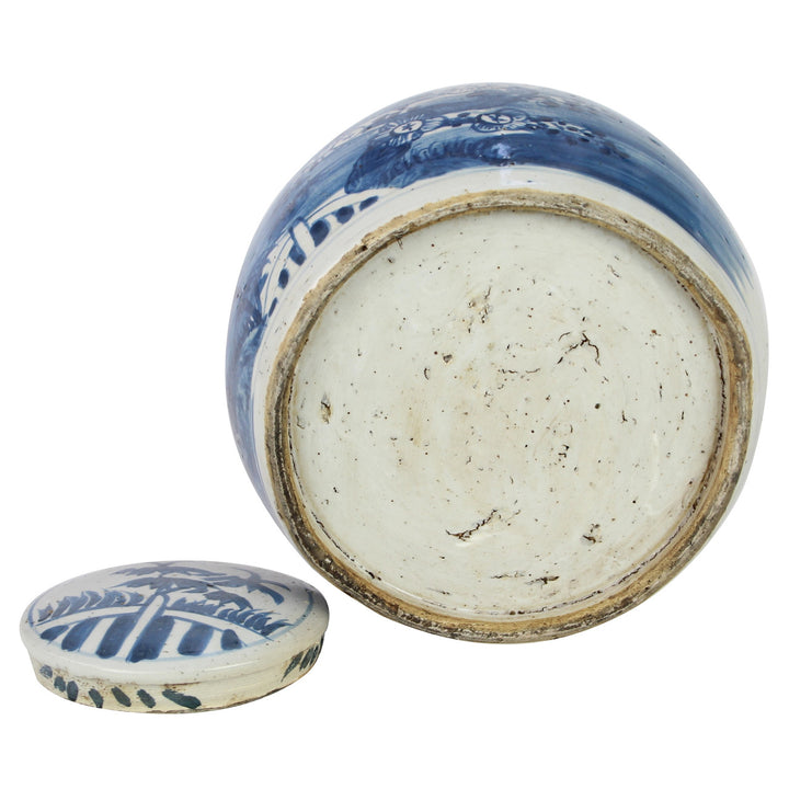 B&W Vintage Ming Jar - Pine Motif