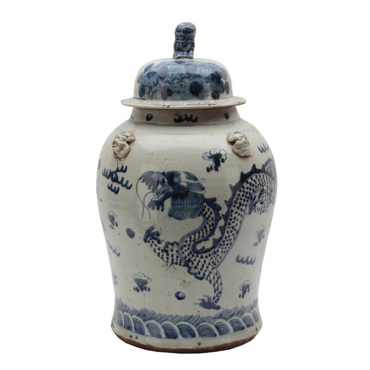 B+W Vintage Temple Jar - Dragon Motif