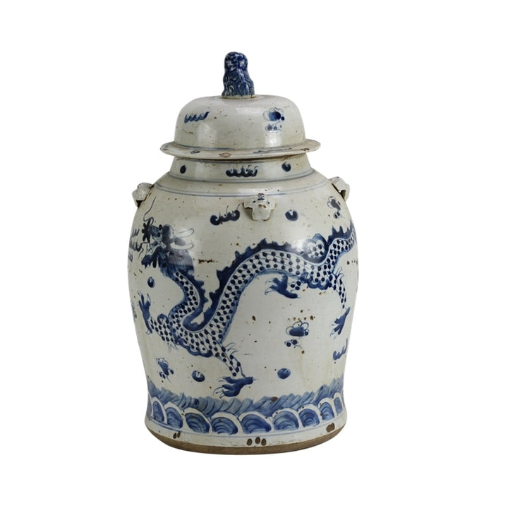 B+W Vintage Temple Jar - Dragon Motif