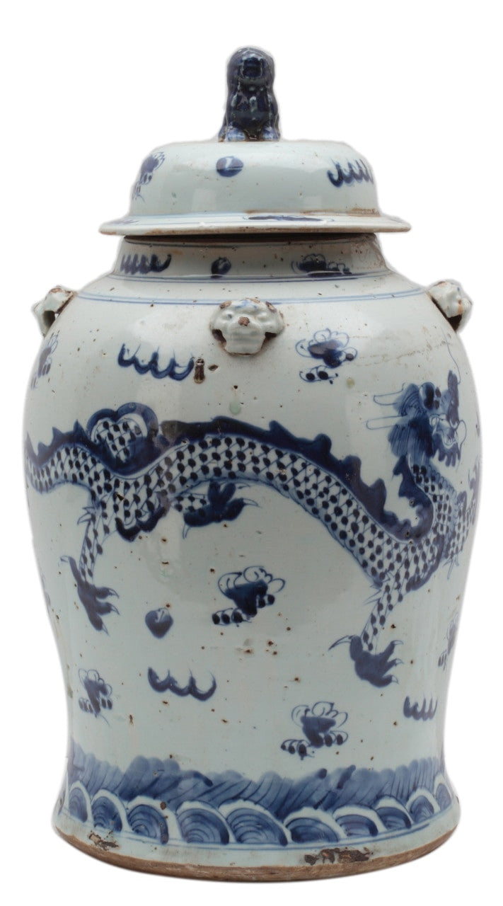 B+W Vintage Temple Jar - Dragon Motif