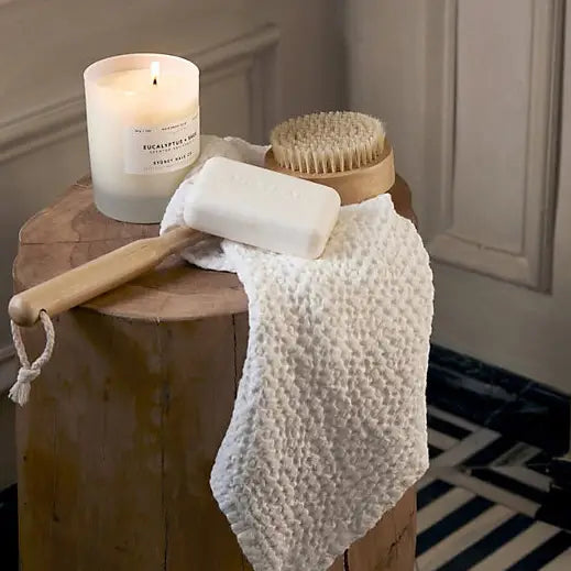 Bamboo Bath Brush – 14" Long with Natural Boar Bristles