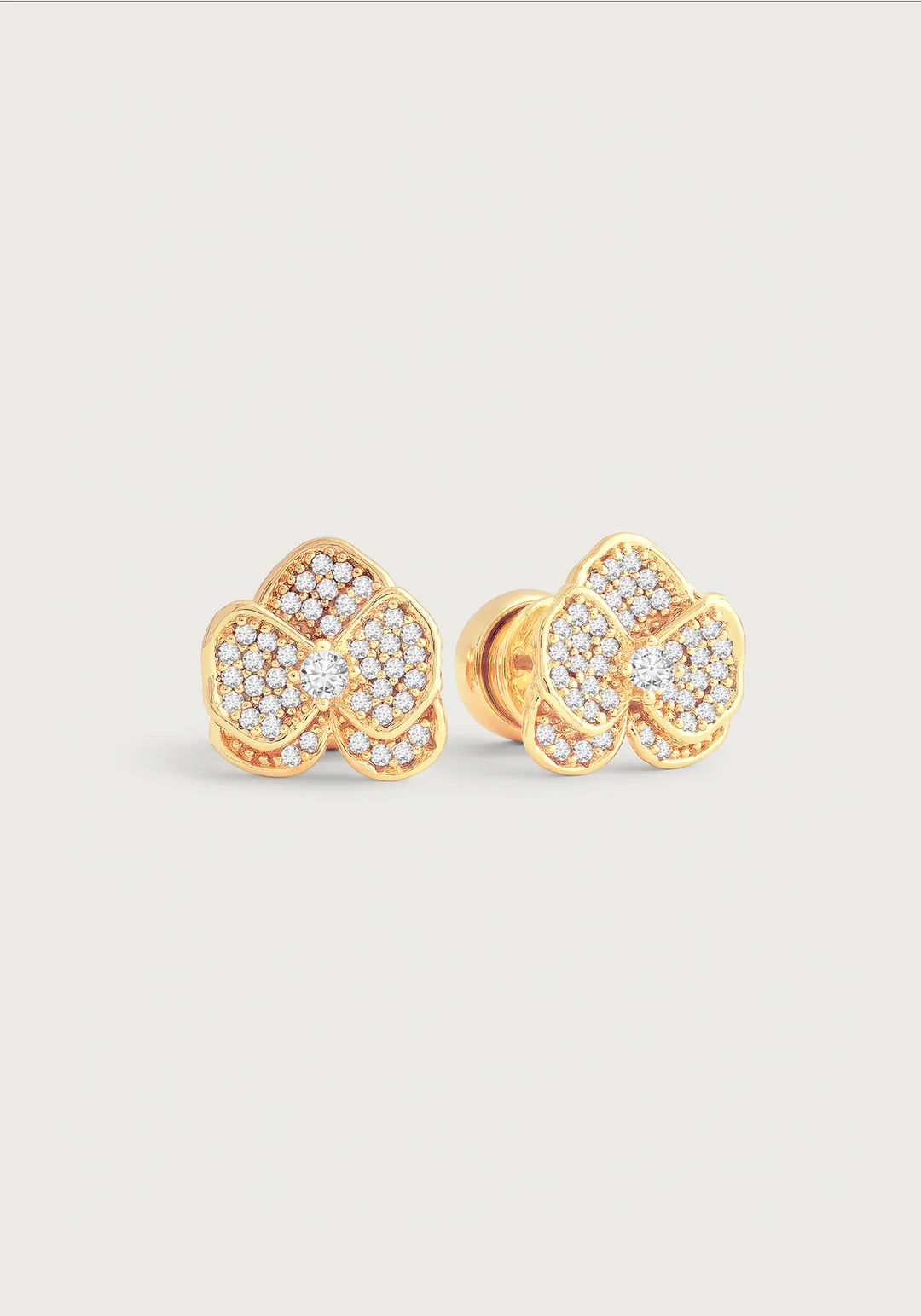 Orchid White Pave Studs