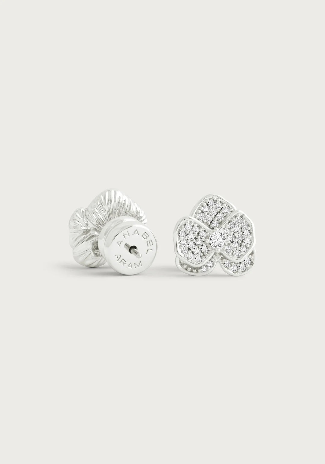 Orchid White Pave Studs