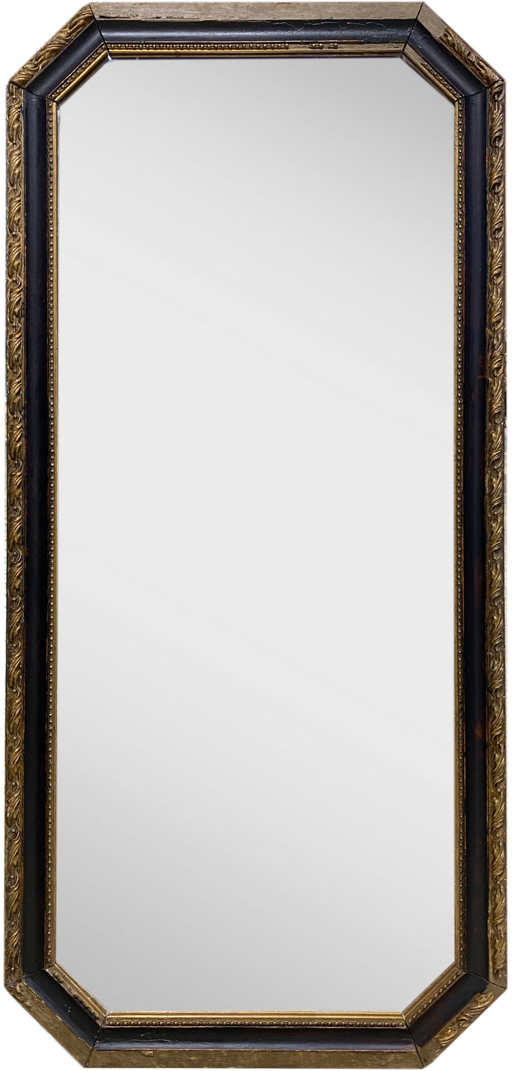 Early 20th Century Oversize Black and Gilt Mirror