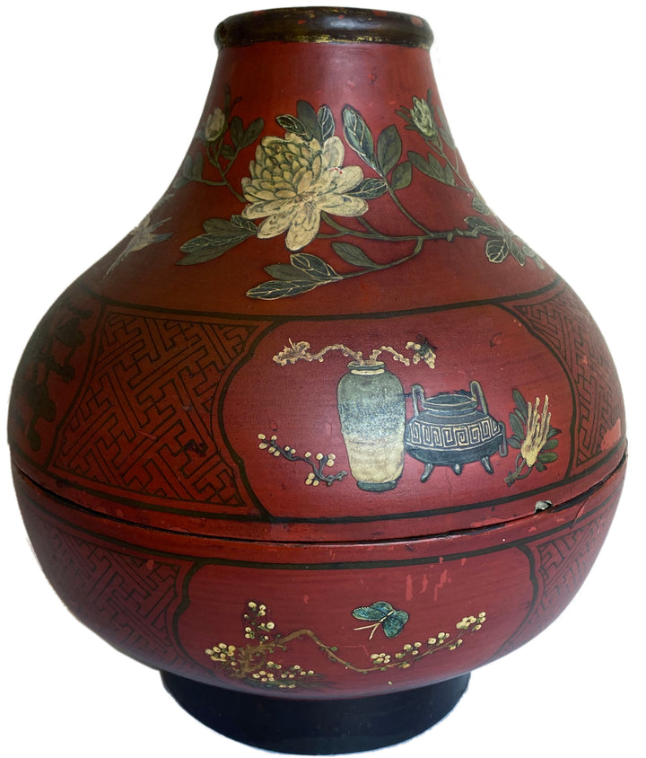 Vintage Hand Painted Lacquered Box