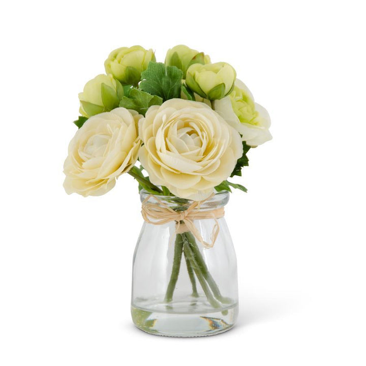 Ranunculus Bouquet in Glass Vase