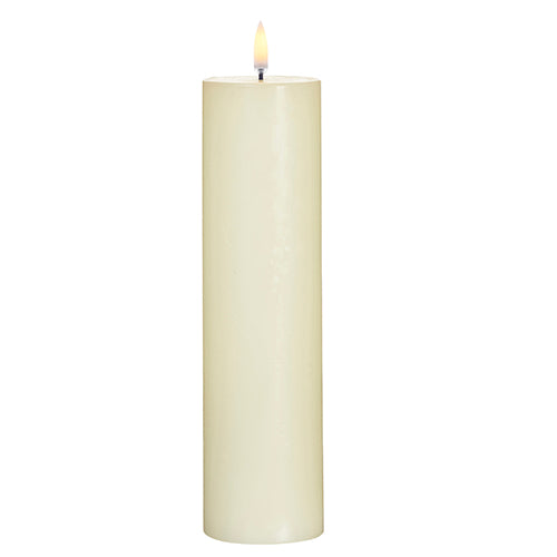 Ivory Pillar Battery Candle