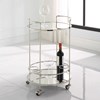 Round Chrome Bar Cart