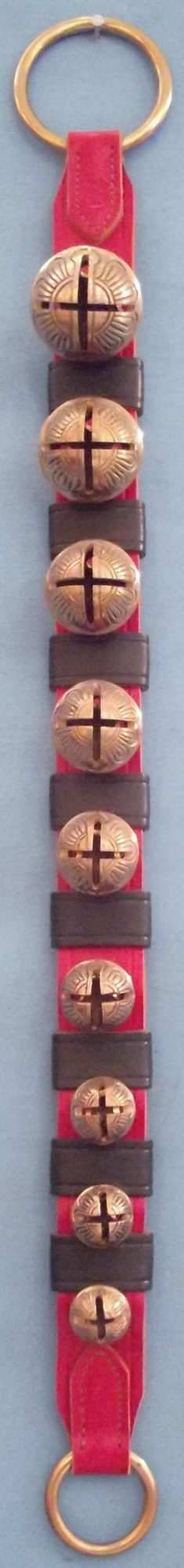 Leather Bell Strap with 9 Brass Bells – Made in USA