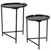 Dark Nickle Nesting Tables, Set/2