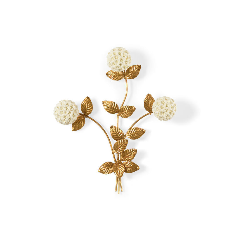 Porcelain Hydrangea Wall Sculpture