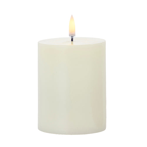 Ivory Pillar Battery Candle