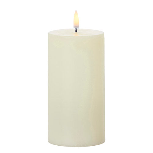 Ivory Pillar Battery Candle