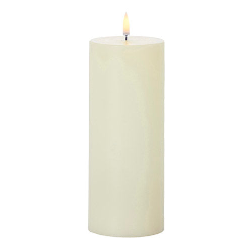 Ivory Pillar Battery Candle