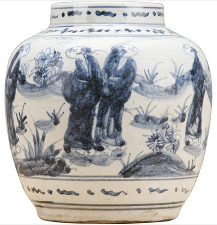 B&W Vase w/ People
