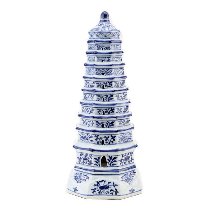 B&W Porcelain Pagoda