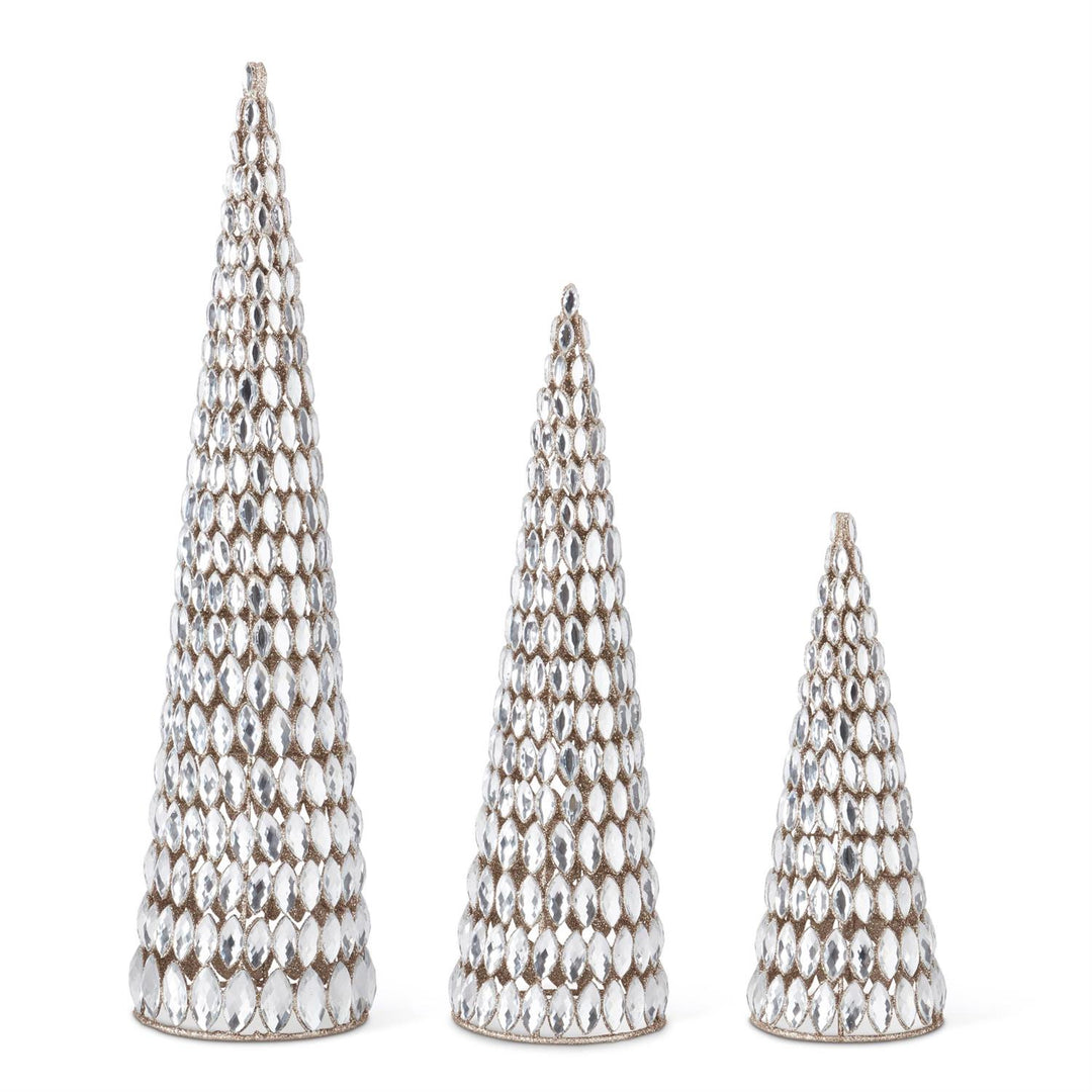 Crystal Rhinestone Trees - Set of 3