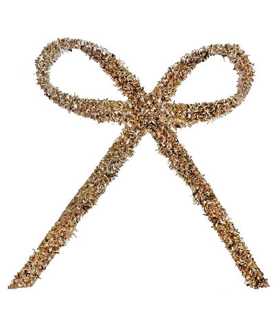 Champagne Glitter Bow Clip