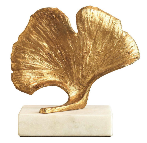 Gold Leaf Ginko Leaf Sculpture