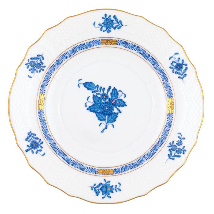 Chinese Bouquet Salad Plate - Blue