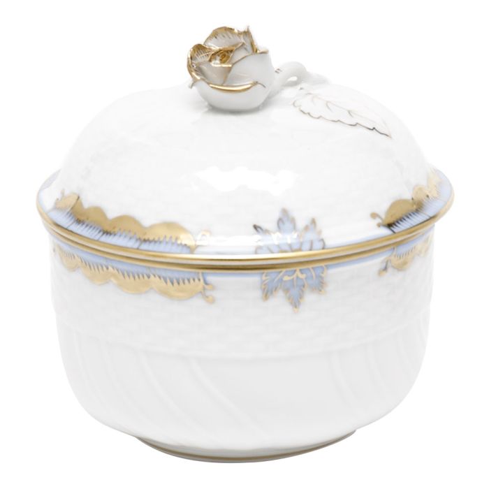 Princess Victoria Light Blue - Covered Sugar with Rose