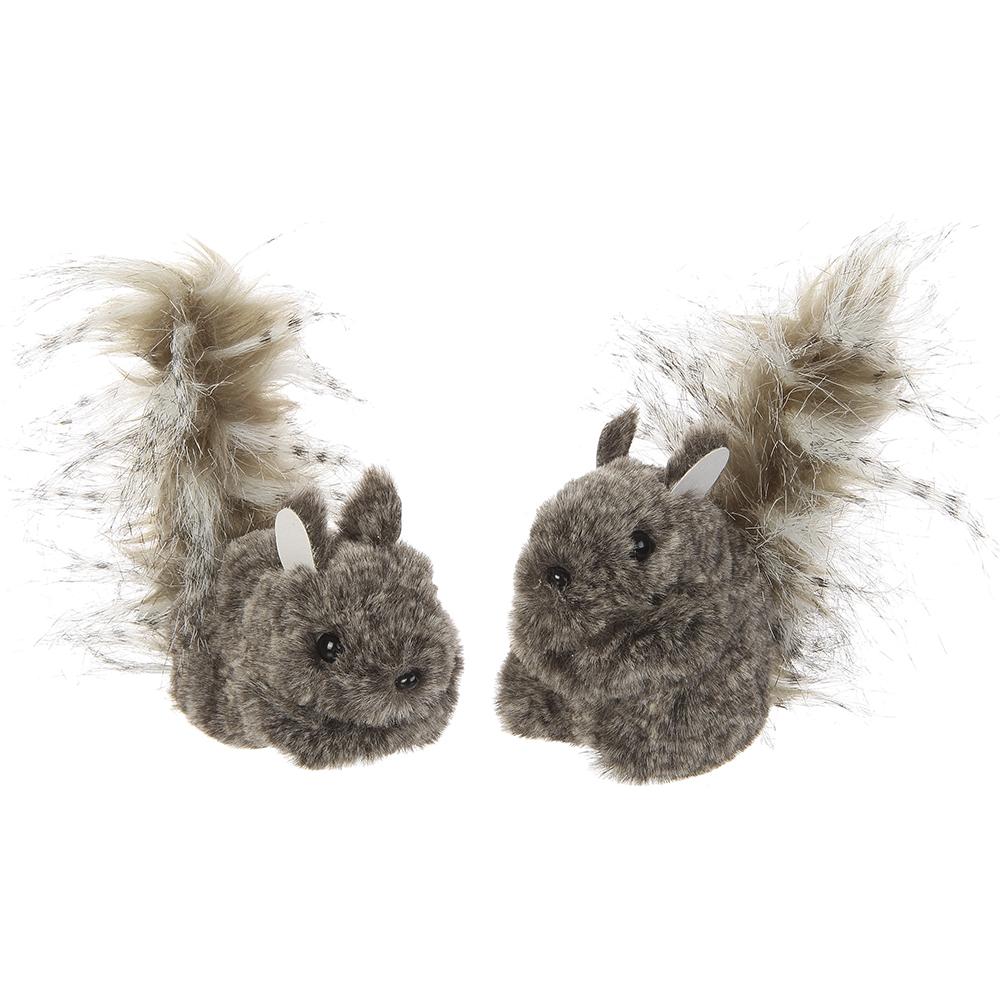 Pair of Faux Fur Squirrels
