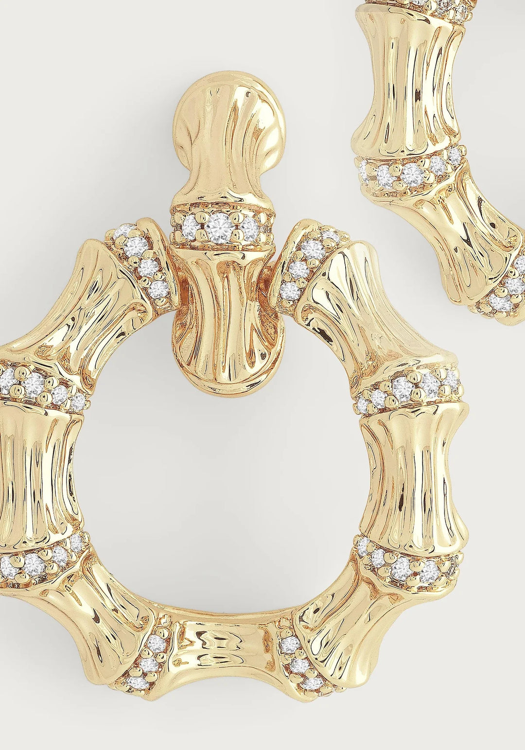 Bamboo Double Hoop Earrings