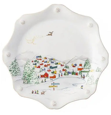 Berry & Thread North Pole Scalloped Dessert/Salad Plate Set/4