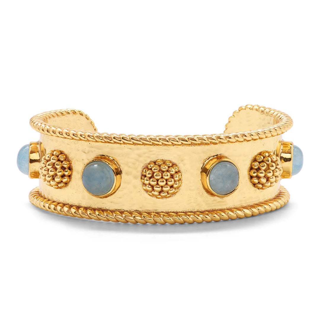 Berry Gem Cuff in Gold with Ocean Jade