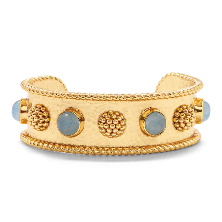 Berry Gem Cuff in Gold with Ocean Jade