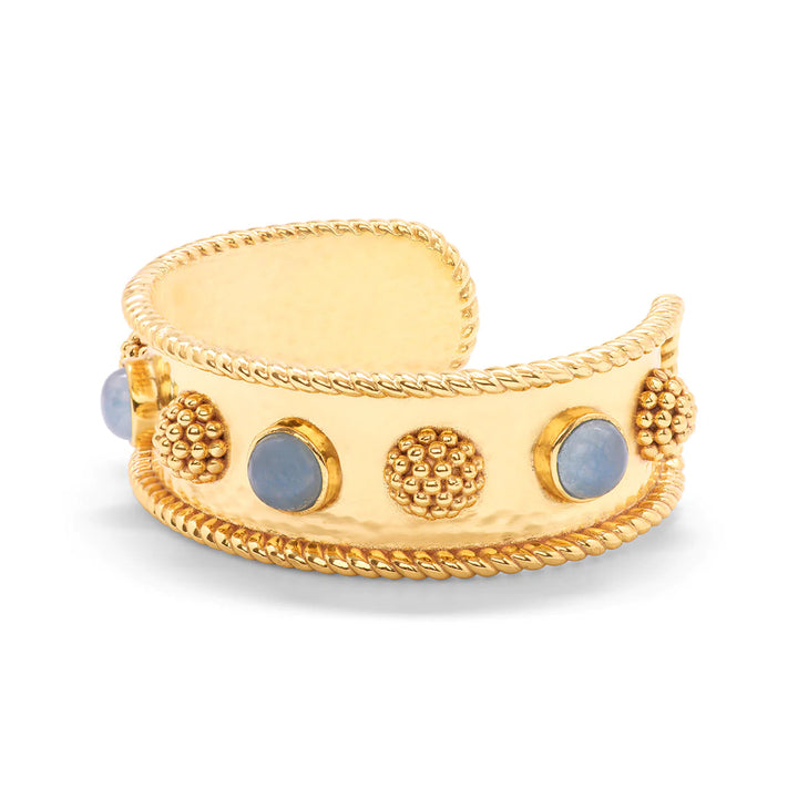 Berry Gem Cuff in Gold with Ocean Jade