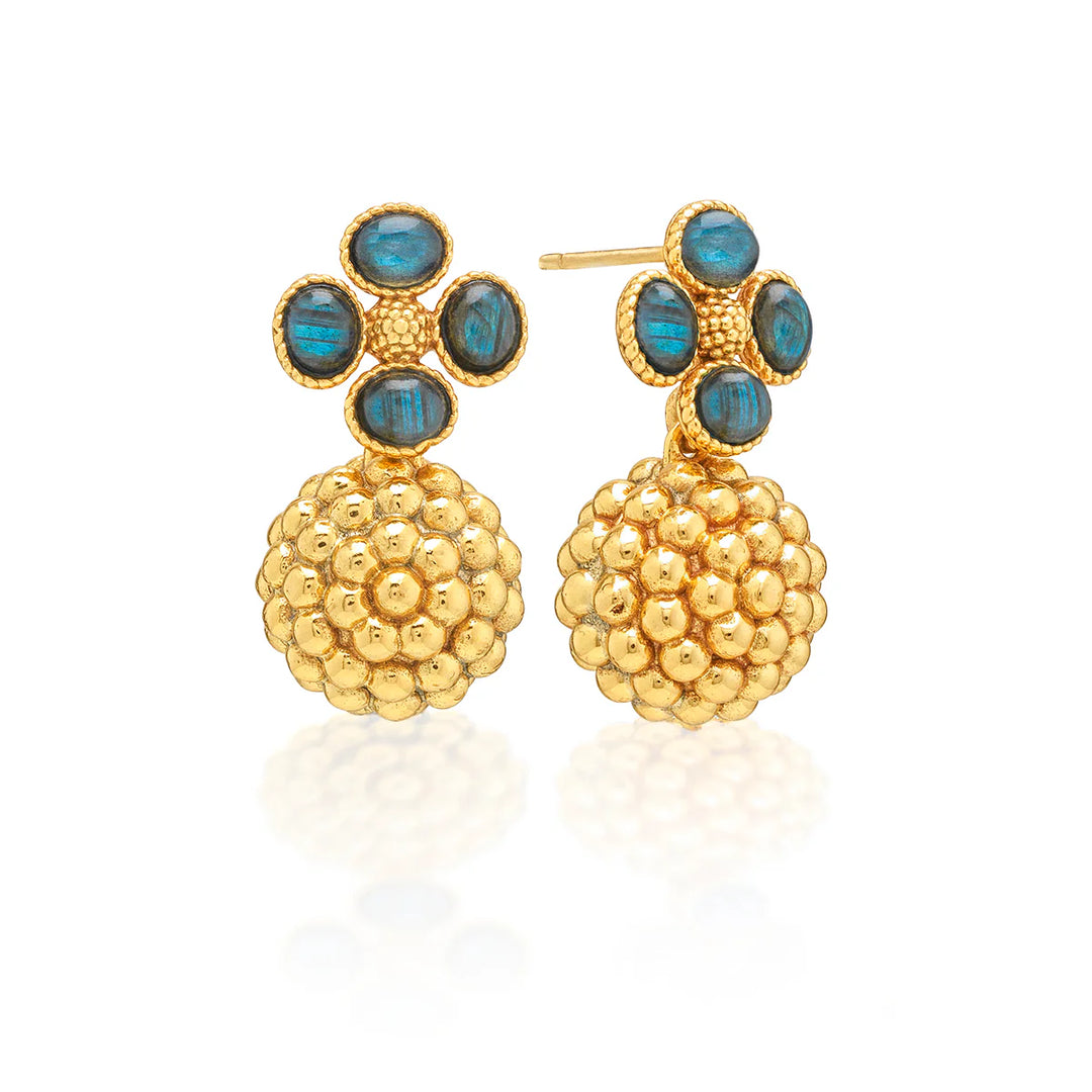 Berry Clover Drop Earrings