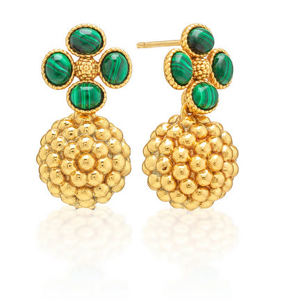 Berry Clover Drop Earrings
