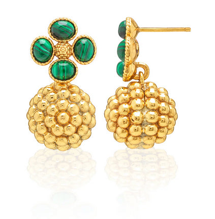 Berry Clover Drop Earrings