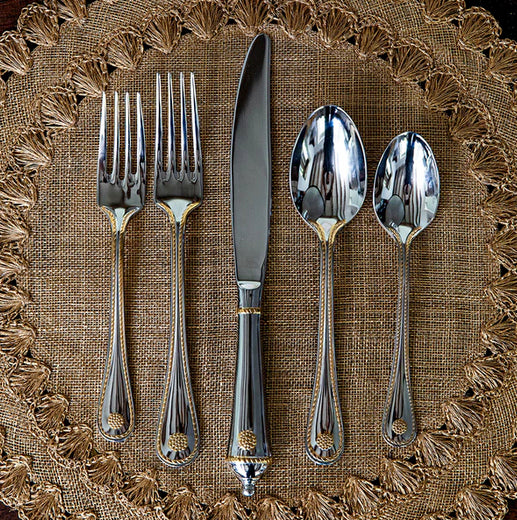 Berry & Thread 5pc Place Setting - Polished with Gold