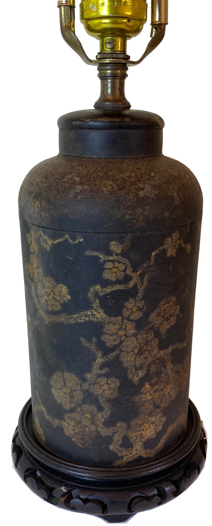 19th Century Chinoiserie Tole Tea Tin Lamp