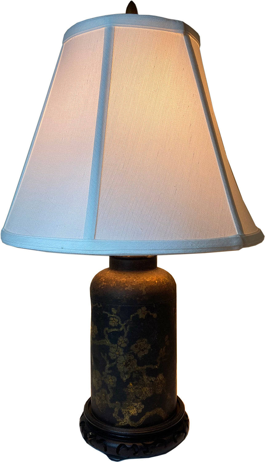 19th Century Chinoiserie Tole Tea Tin Lamp