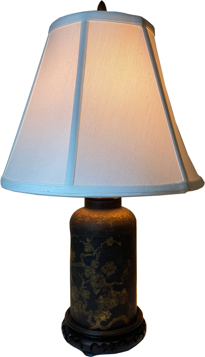 19th Century Chinoiserie Tole Tea Tin Lamp