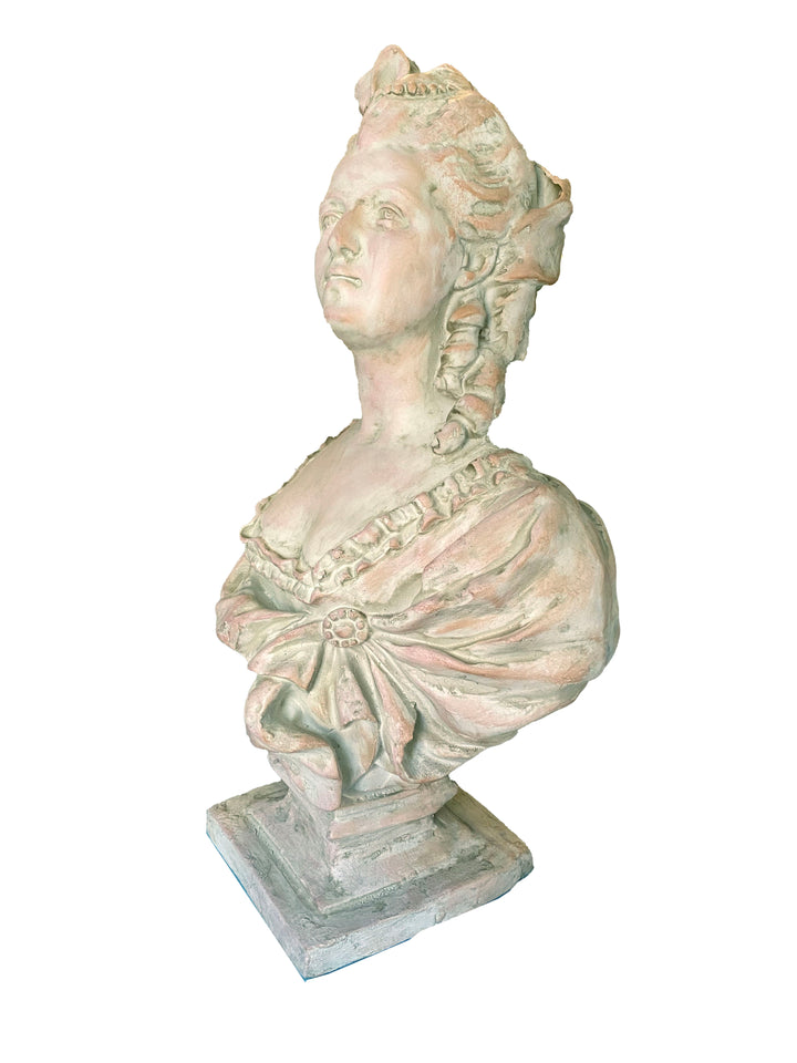 Plaster Bust of a Rococo Lady