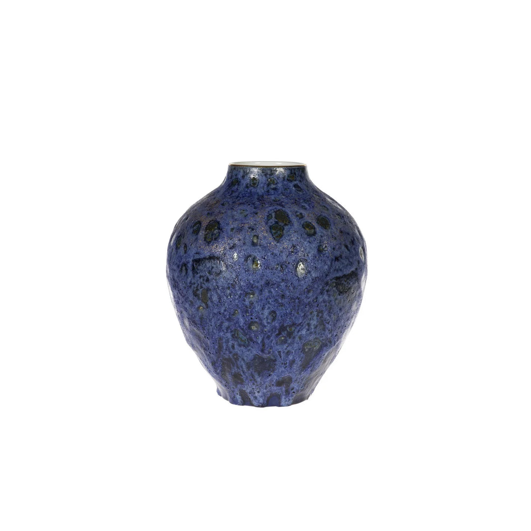 Blue Crackle Pot