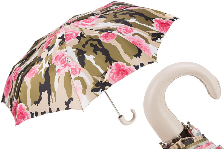 Folding Umbrella - Camo and Roses