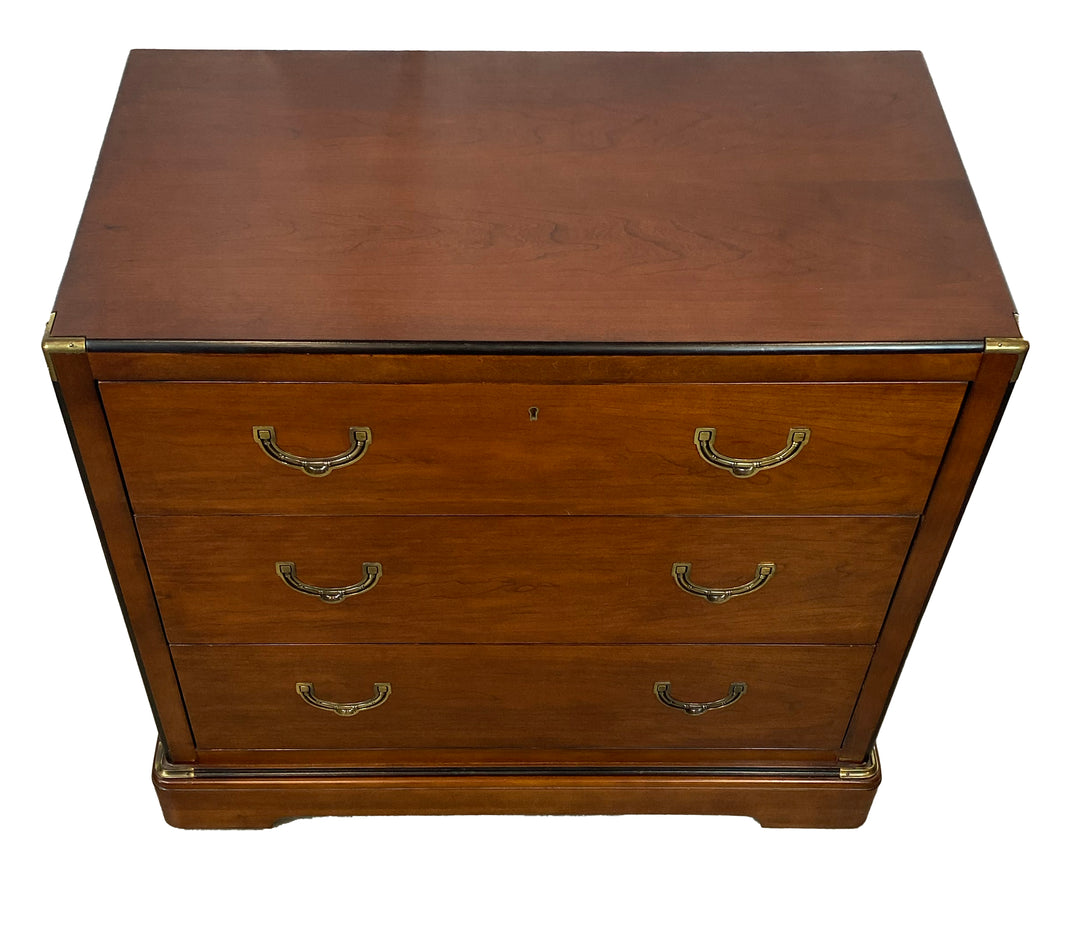 Pair of Cherry Campaign-Style Bachelor Chests