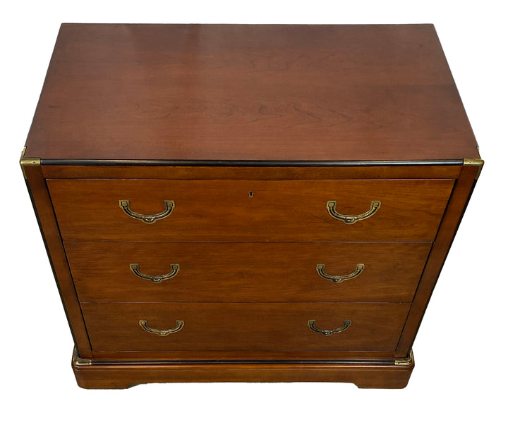 Pair of Cherry Campaign-Style Bachelor Chests