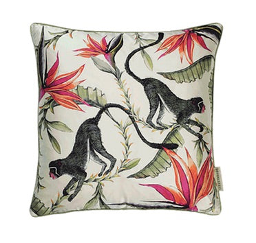 Ardmore Silk Pillow - Monkey Paradise