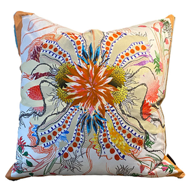 Pair Christian Lacroix Reversible Floral Pillows – Velvet & Silk