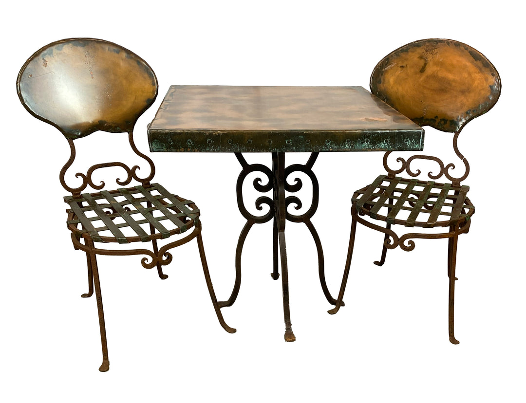Handcrafted Copper Bistro Set by Brad Ham - Signed #1 of 1