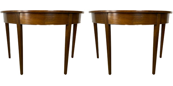 Pair of George III Mahogany Demi-Lune Console Tables